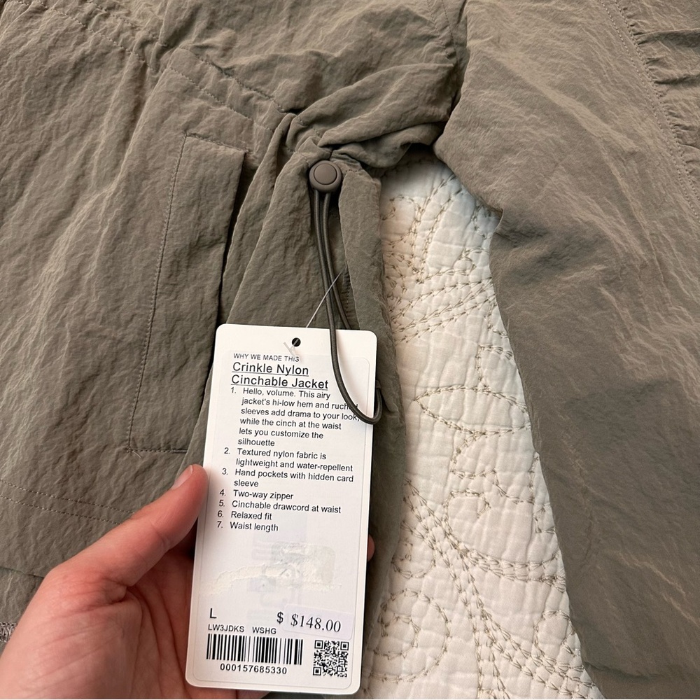 NEW Lululemon lightweight nylon taupe tan Jacket - Picture 5 of 7